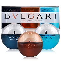 Парфюмерный набор Bvlgari The Aqva Pocket Spray Collection 3х15 ml оптом в Самара 
