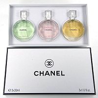 Парфюмерный набор Chanel Chance Eau de Toilette/Chance Eau Tendre/Chance Eau Fraiche 3x30 ml оптом в Самара 